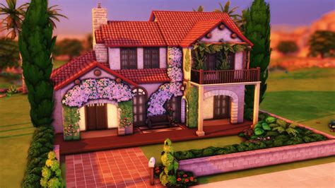 Sims 4 Oasis Springs Villa Spring Villa Red Shelves Sims