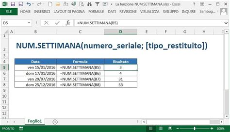 Come Usare La Funzione NUM SETTIMANA Di Excel Excel Academy