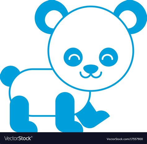 Cute Panda Bear Icon Royalty Free Vector Image