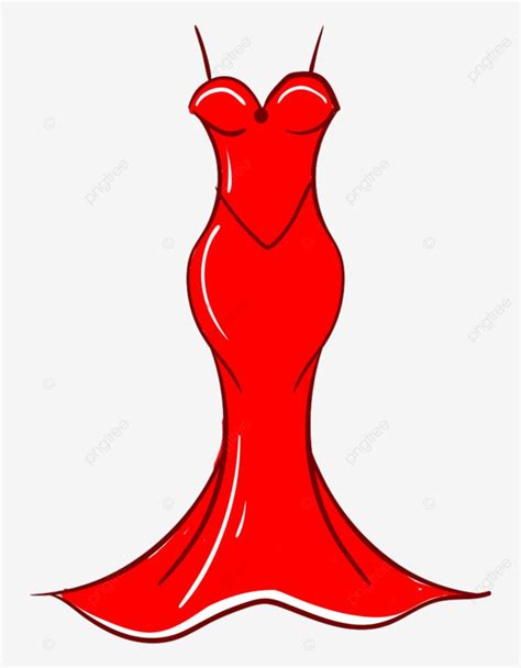 Ilustraci N De Vector De Vestido De Mujer Roja Png Dibujos Animados