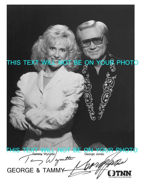 TAMMY WYNETTE AND GEORGE JONES SIGNED AUTOGRAPHED PROMOTIONAL 8X10