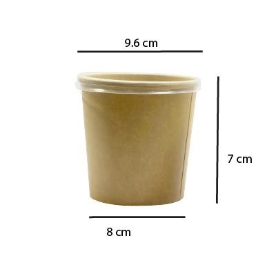 100 Vasos Kraft Térmicos Biodegradables con Tapa 355 Ml 12 Oz