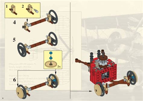 LEGO Instructions for set 3451 Sopwith Camel, Advanced models - Aircraft