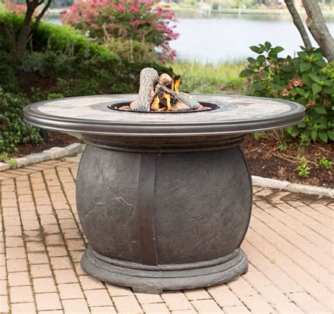 Round Grey Fire Pit | Fire pit, Outdoor decor, Patio furniture