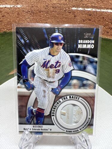 Topps Series Brandon Nimmo Rounding The Bases Game Used