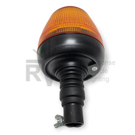 LED Rotating Flashing Amber Beacon Flexible DIN Pole Mount Tractor