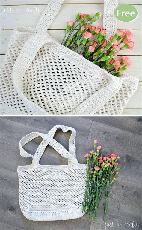 Easy One Skein Crochet Market Bag Free Pattern Crochet Market Bag Crochet Bag Pattern Free