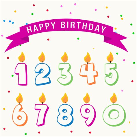 Vector hand drawn birthday numbers design set 24691028 Vector Art at Vecteezy