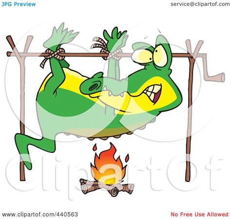 Royalty Free Rf Clip Art Illustration Of A Cartoon Alligator Cooking