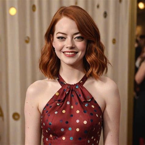 Emma Stone Radiates Elegance In A Polka Dot Dress At Event