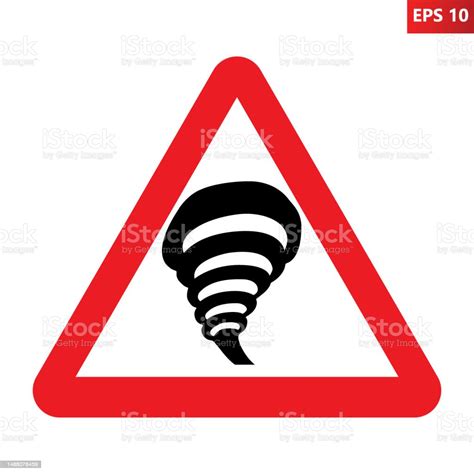 Tornado Zone Warning Sign Twister Symbol Stock Illustration Download