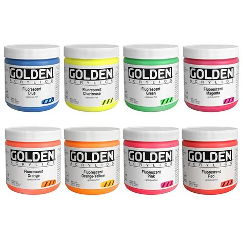 Golden Heavy Body Acrylics Fluorescent Set Of Oz Jerry S Artarama