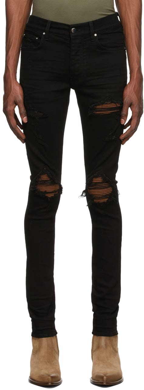 Amiri Black Mx Microsuede Jeans Ssense