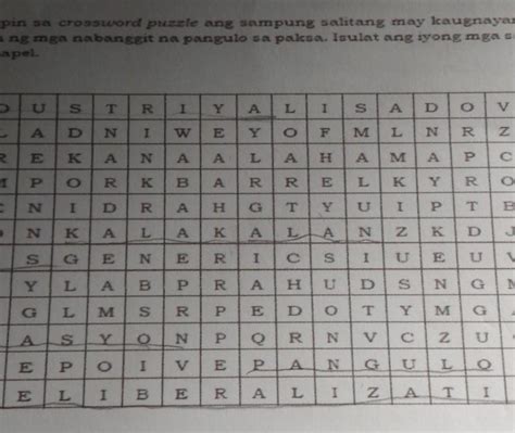 GAWAIN 2 Panuto Hanapin Sa Crossword Puzzle Ang Sampung Salitang May