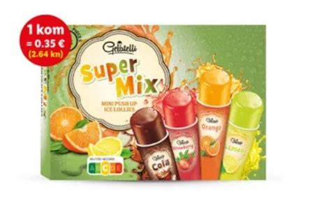 Super Mix Mini Sladoled Gelatelli X Ml Lidl Akcija Nju Kalo