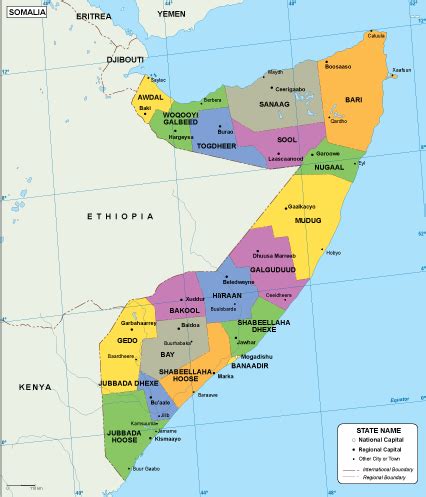 Somalia EPS map. EPS Illustrator Map | Vector World Maps