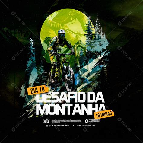 Mountain Bike Desafio Da Montanha Dia 19 às 16 Horas Social Media PSD