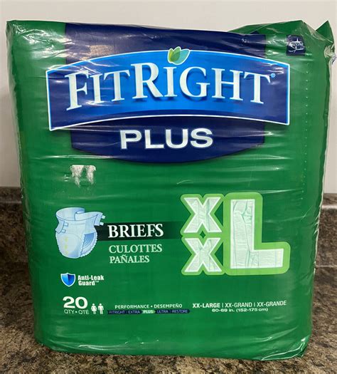 Medline Fitright Plus Briefs Diapers Adult Xx Large 60 69 In Qty 20 Ebay