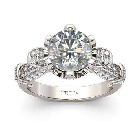 Jeulia Classic Round Cut Sterling Silver Ring Jeulia Jewelry