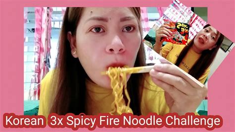 Korean 3x Spicy Fire Noodle Challenge Youtube