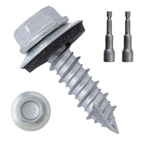 Snapklik.com : Metal Roofing Screws #14 1 Inch, 400-PCS, Zinc Plated ...