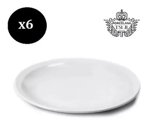 Juego Platos Postre Porcelana Tsuji Cms Linea Set X Env O Gratis