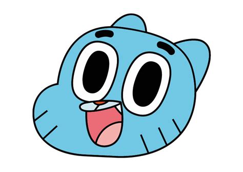 Gumball Watterson Face Free Vector - SuperAwesomeVectors