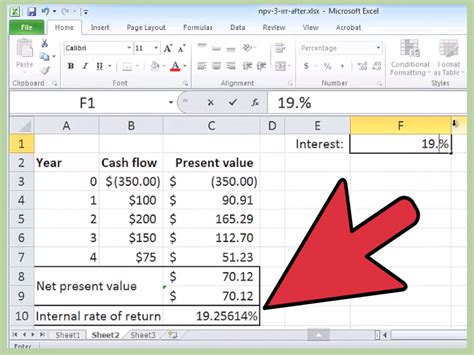 How To Calculate An IRR In Excel 10 Steps With Pictures