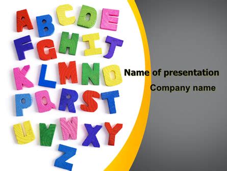 Childish Alphabet Presentation Template for PowerPoint and Keynote ...