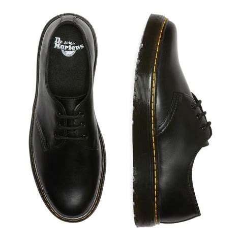 Dr Martens Mens Thurston Lo Lusso Leather Shoes Black Loofes Clothing