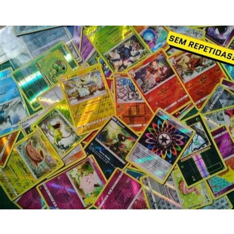 100 Cartas Pokémon Originais 10 BRILHANTES GARANTIDAS Produto