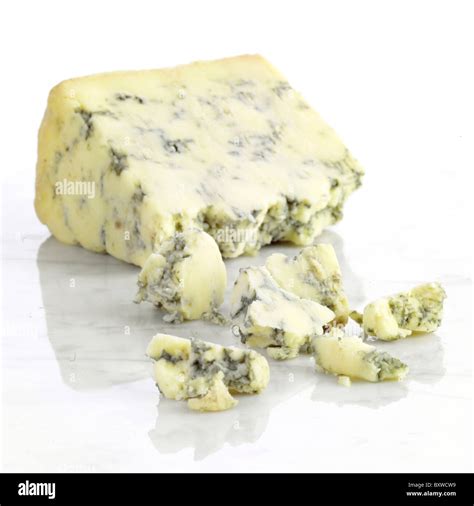 Blue Cheese Stilton Stock Photo Alamy