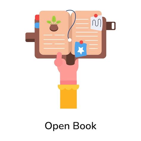 Premium Vector Handy Flat Style Icon Of An Open Book