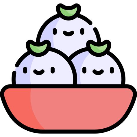 Rasgulla Kawaii Lineal Color Icon