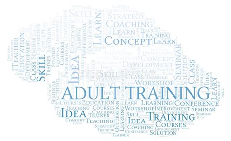 Adult Training Word Cloud Stock Illustration Illustration Of Learn