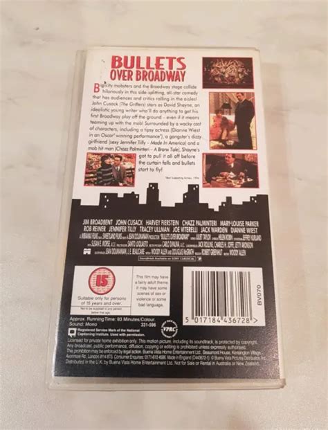 Bullets Over Broadway Vhs Pal Video Tape Woody Allen John Cusack Dianne