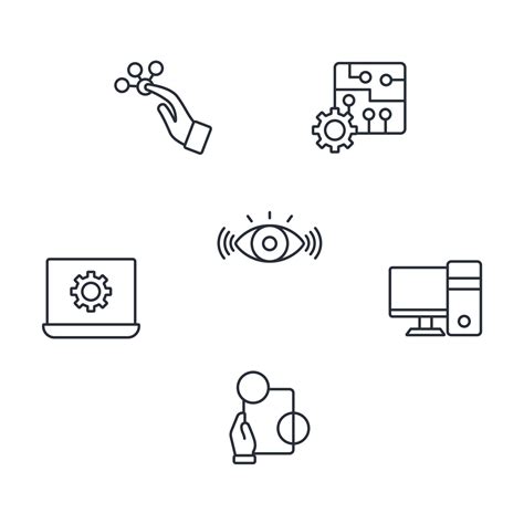 Augmented reality icons set . Augmented reality pack symbol vector