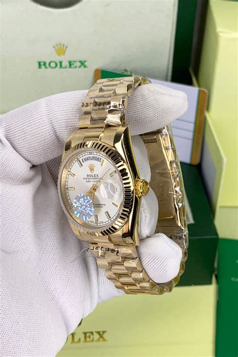 Rolex Day Date Mm Gold Kasa Su Gecirmez Bayan Kol Saati