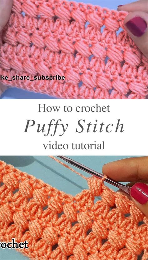 Puffy Crochet Stitch You Should Learn Crochetbeja