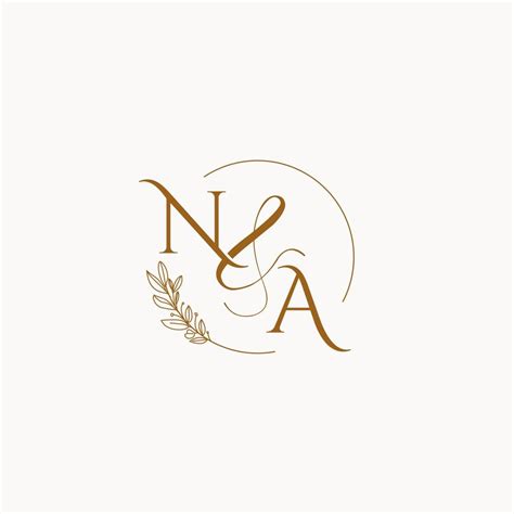 Na Initial Wedding Monogram Logo 10254489 Vector Art At Vecteezy