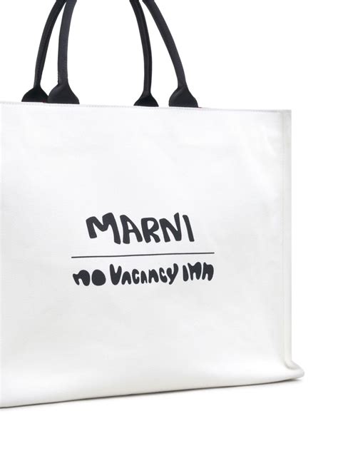 Marni Logo Print Shoulder Bag Farfetch