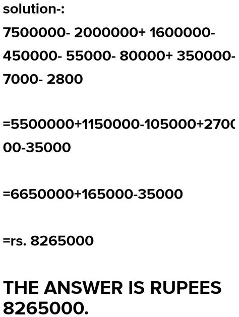 Mr B Aged 52 Years Has Earned Rupees 75 00 000 Out Of His Business