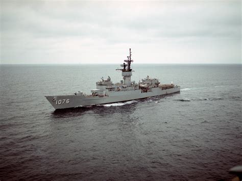 An Aerial Portside View Of The Knox Class Frigate Uss Fanning Ff