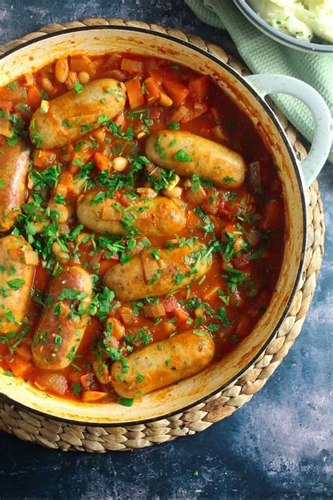 Simple Sausage And Bean Casserole Carrie S Kitchen