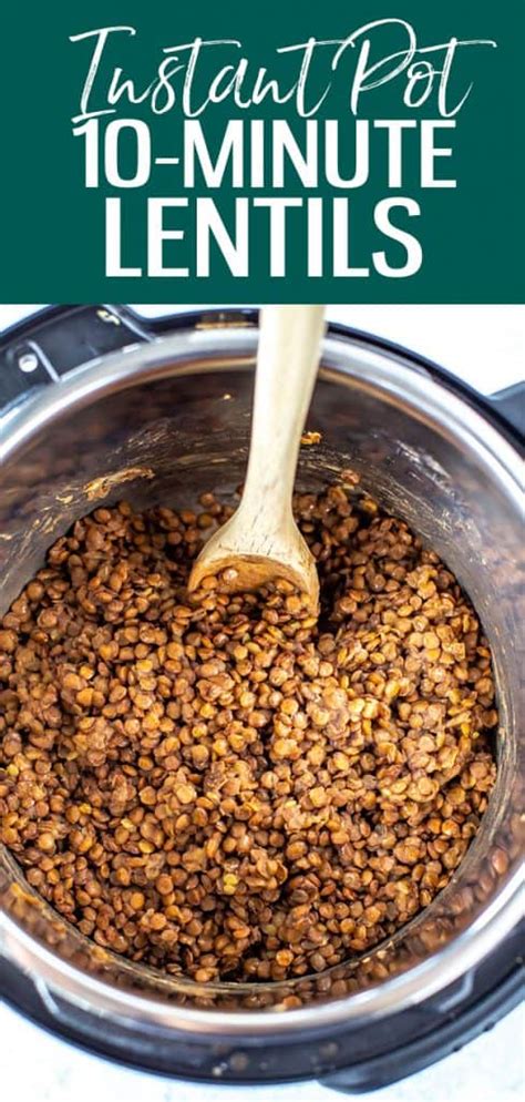 Instant Pot Lentils {Ready in 10 Minutes} - Eating Instantly