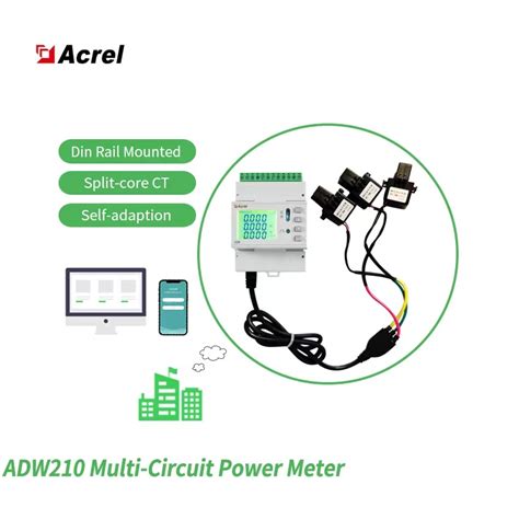 Acrel Three Single Phase Multi Circuit Energy Meter Din Rail Power