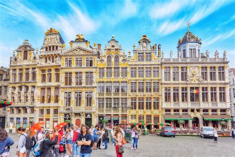 Premium Photo Brussels Belgium July 07 2016 Guildhalls On The Grand