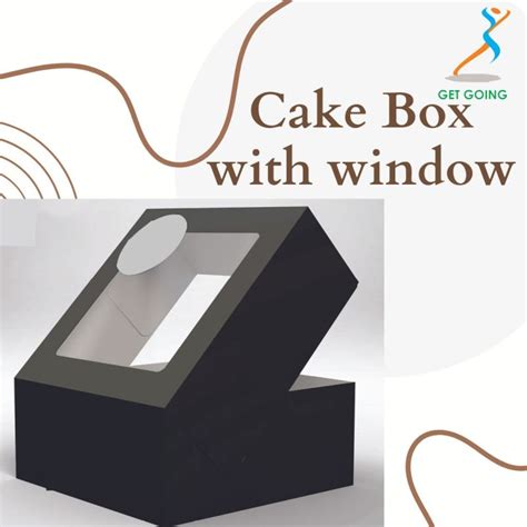 Plain Paper Window Cake Box For Packing Food Feature Disposable