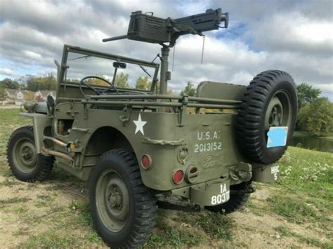 Rare Original Wwii 1942 Ford Gpw Script Jeep Willys Mb Military Us Army~restored Classic