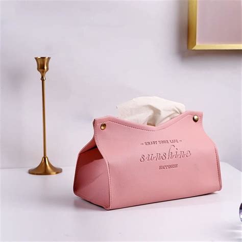 BOITE DE RANGEMENT BAC DE RANGEMENT Pink 7 Porte Serviette En Cuir